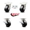 Service Caster 5 Inch Kingpinless Glass Filled Nylon Wheel Caster Swivel Locks 2 Brakes, 2PK SCC-KP30S520-GFNR-BSL-2-SLB-2 - alternate 5